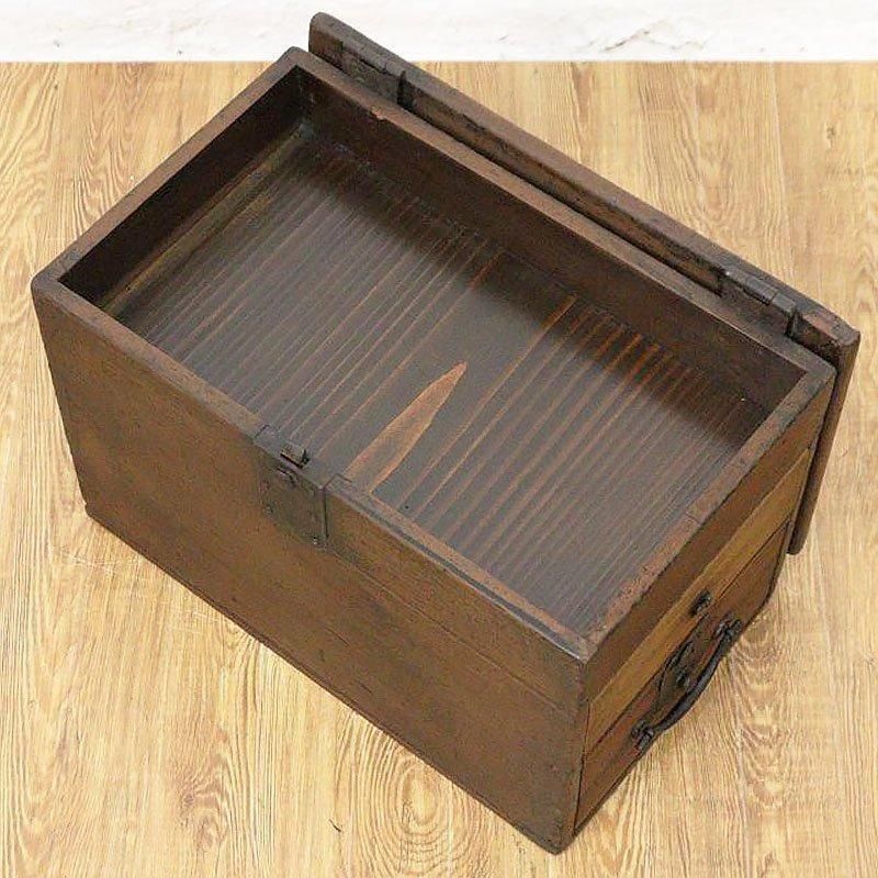 希少な明治時代のアンティーク硯箱 日本製