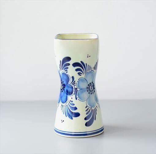 オランダ製デルフト焼きヴィンテージ花瓶 優雅な青