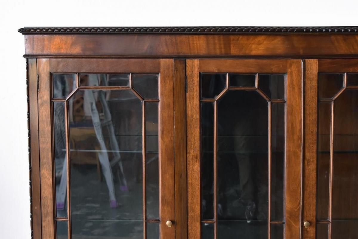アンティーク コーナーキャビネット ガラス マホガニー材 1910年代
