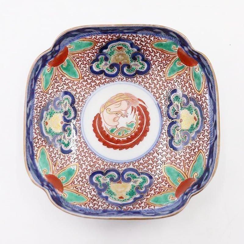 骨董 古伊万里 図変わり印判 超希少図案 動物園 著書掲載同手品 小皿 1