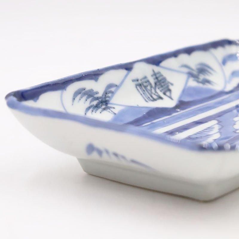 八角皿 伊万里 古代唐獅子 五寸皿 2枚 明治 大正 希少 美品 極上 八角