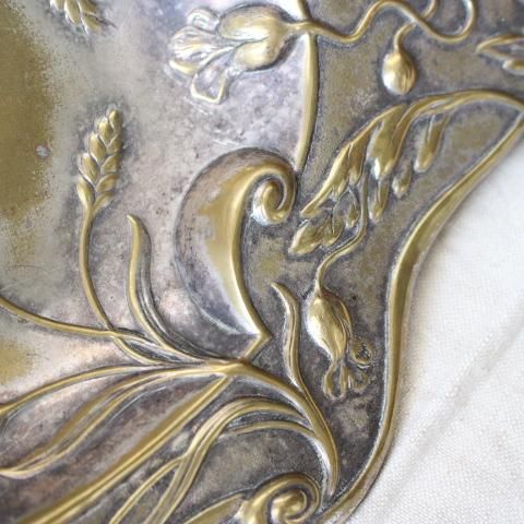 アールヌーボー 真鍮プレート フランスアンティーク