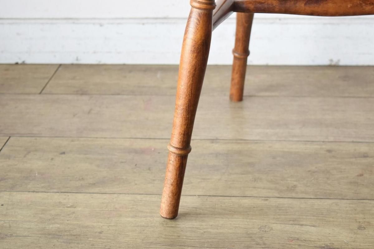 七仔panda 英国アンティーク 椅子 バルボス脚オーク材4脚 ジャンク品