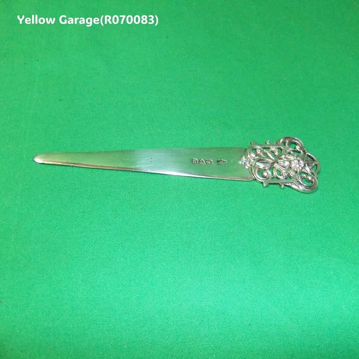 スターリングシルバー1967年製透かし彫りペーパーナイフアンティ