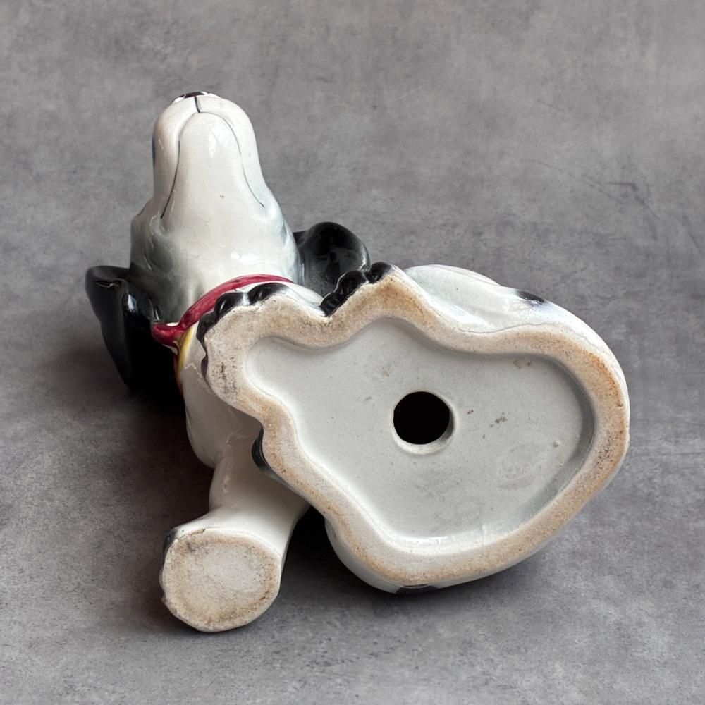 しぃーちゃんヴィンテージ犬の置物 ダルメシアンオブジェ 木製風