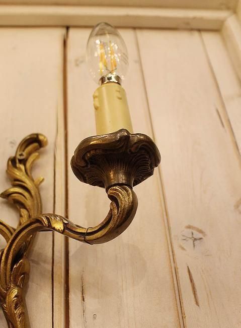 フランス ウォールランプ1*asynmetry twin neck - アンティークモール