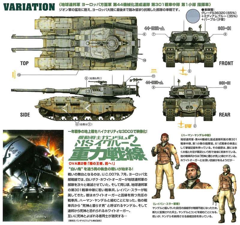 1/35 地球連邦軍 61式戦車5型 セモベンテ隊 U.C.ハードグラフ