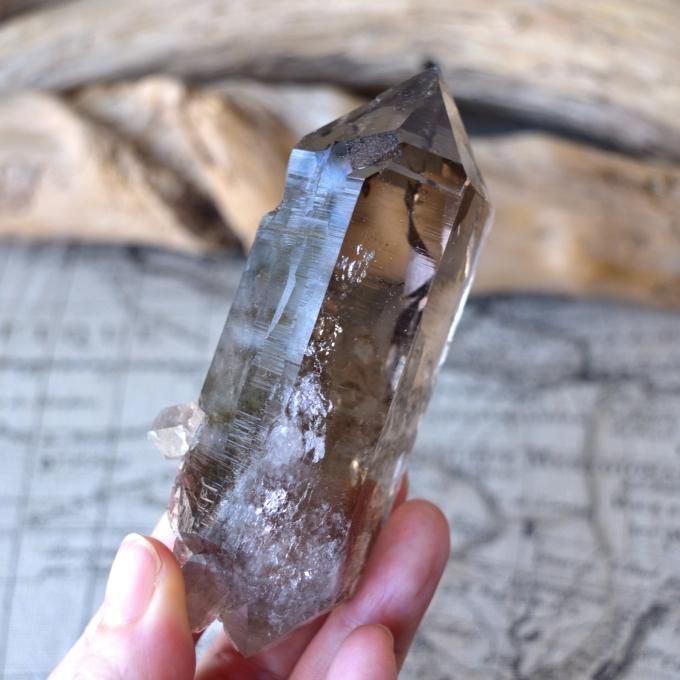 スモーキークォーツ アルプス水晶 VORTEX スイス産 182g/ クリスタル