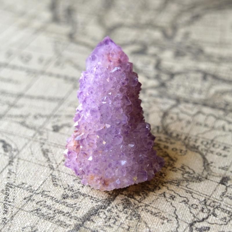 激レアスピリットクォーツカクタスアメジスト原石 サボテン水晶一点物
