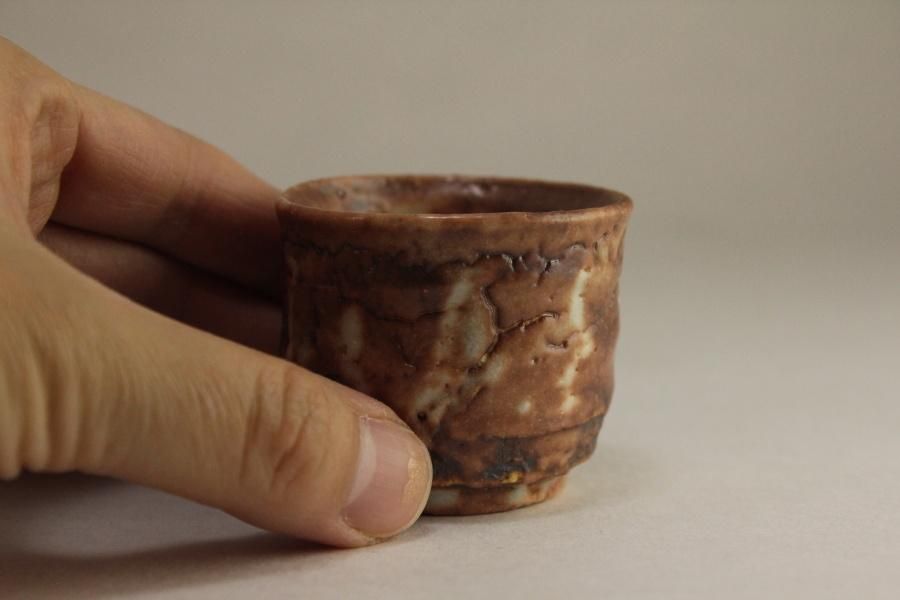 山口真人 鼠志野ぐい呑 [Nezumi-Shino Guinomi by makoto YAMAGUCHI