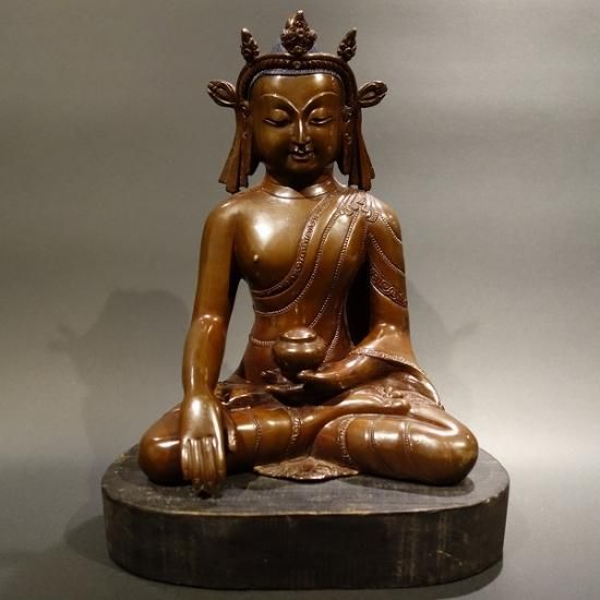 ♥古銅製 釈迦如来 座像 仏像 8.2kg お釈迦様 大仏 観音像 骨董品