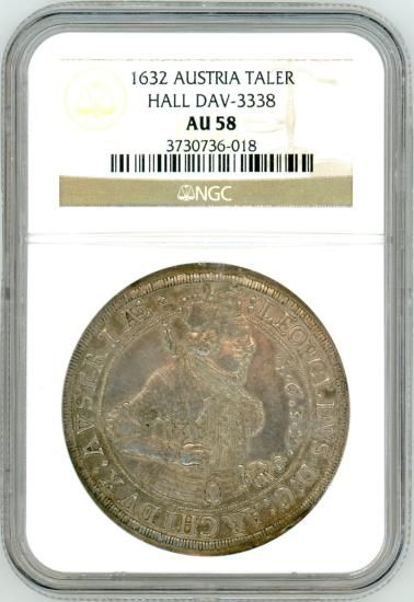 1626年 オーストリア 神聖ローマ帝国 レオポルド5世 2ターラー銀貨 XF