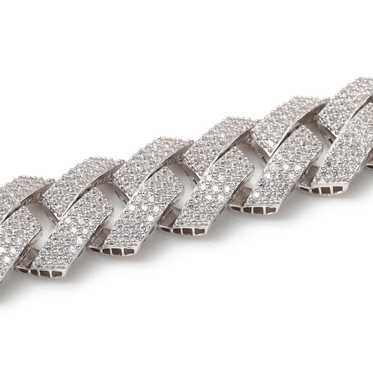 シルバー スクエアマイアミネックレス 幅14.5mm 51cm - AVALANCHE