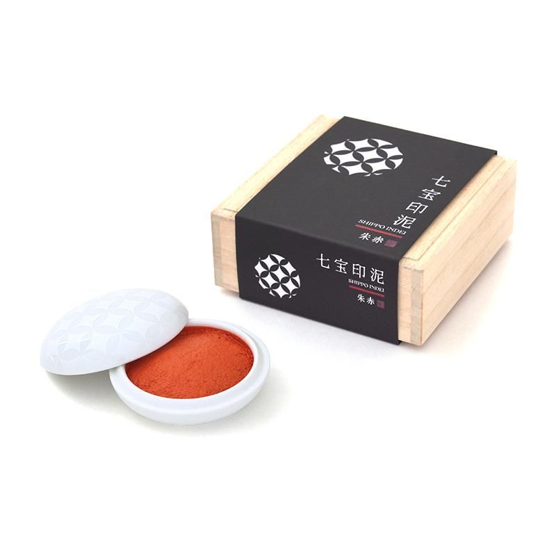 七宝印泥 ［朱赤］ 45g - 書道用品、墨、墨液、紙、筆を卸価格でご提供