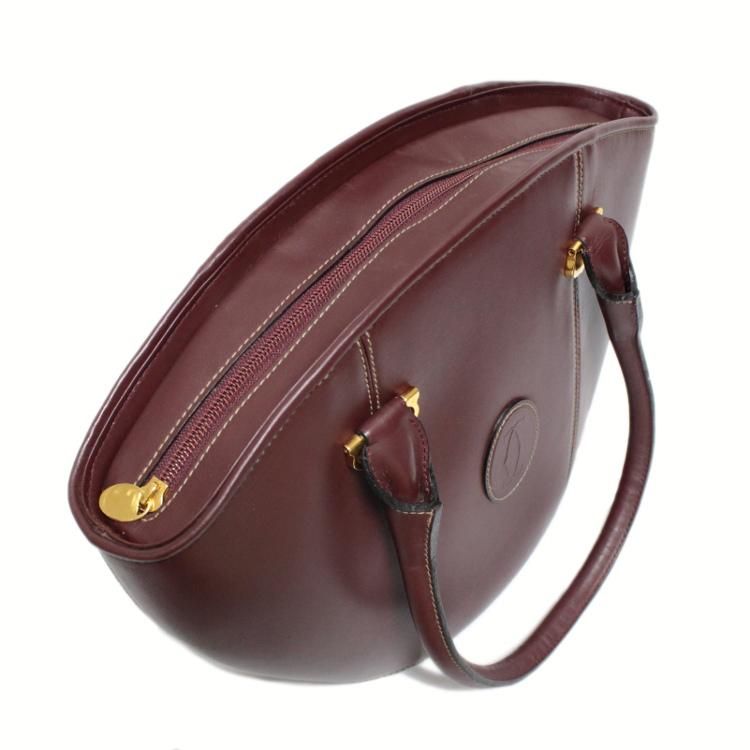 マストラインレザーハンドバッグ バケツ型 ヴィンテージ|カルティエ