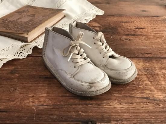 ヴィンテージ レザー製ベビーシューズ
