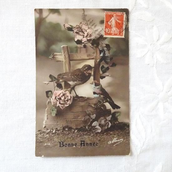 アンティーク アルバム | フランス つがいの鳥 ポストカードアルバム