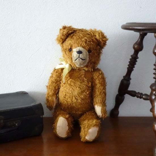 アンティーク テディベア | フランスヴィンテージ キャラメル色の