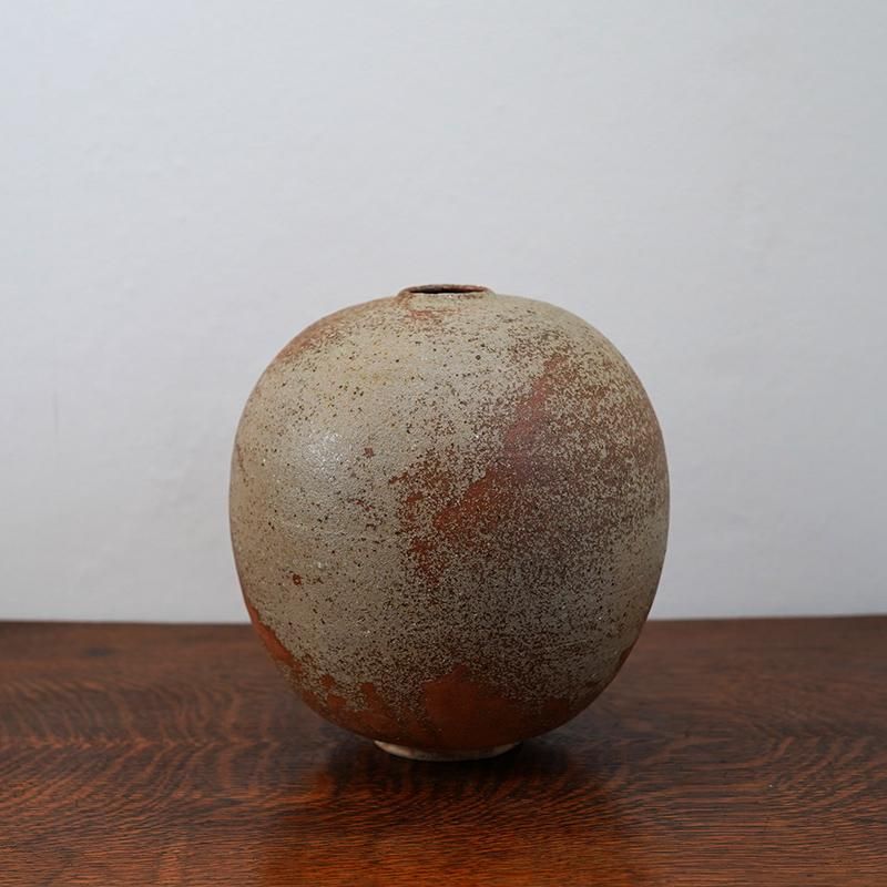 美品】木森基人 益子焼 大型作品 象嵌紋壺 日本工芸会正会員 益子焼