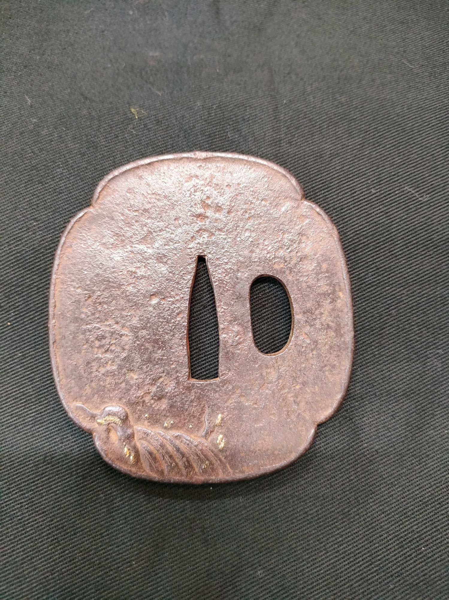 時代 鉄鍔 木瓜形象嵌鍔（29） - 日本刀｜刀剣や居合道着の通販なら