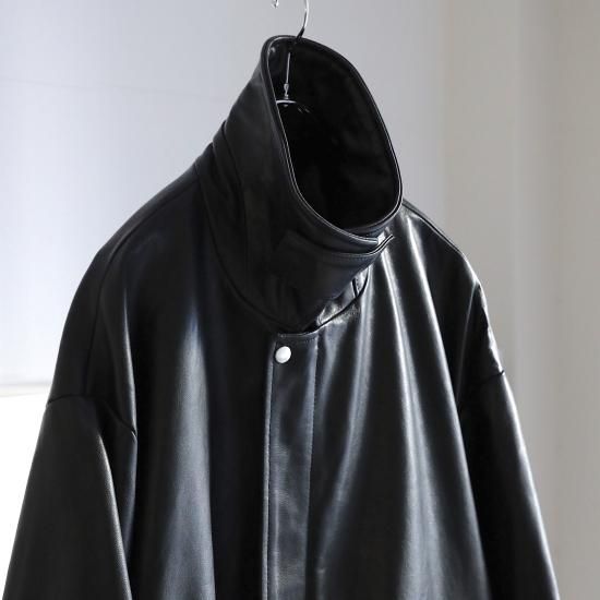 stein | シュタイン LEATHER ZIP BLOUSON(BLACK) / レザージップ