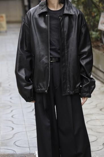 stein | シュタイン LEATHER ZIP BLOUSON(BLACK) / レザージップ