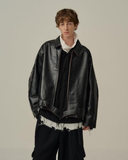 ANCELLM | アンセルム H.L ZIP UP JACKET(BLACK) / ホースレザージップ