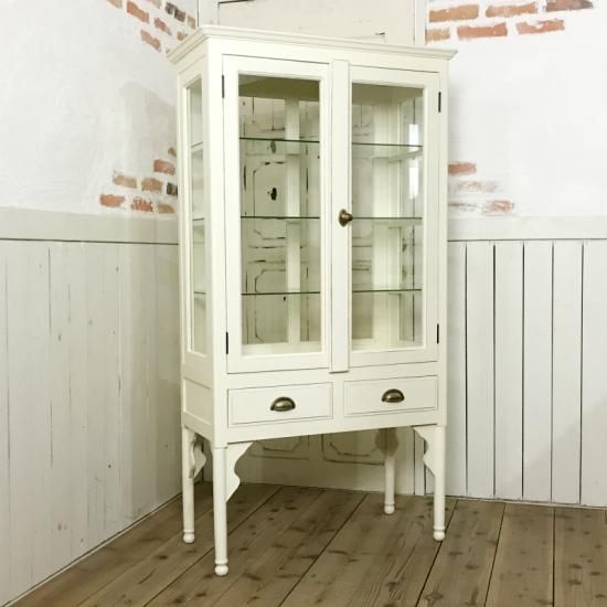 美品】ダルトン ガラス キャビネット ディスプレイケース アイボリー 4