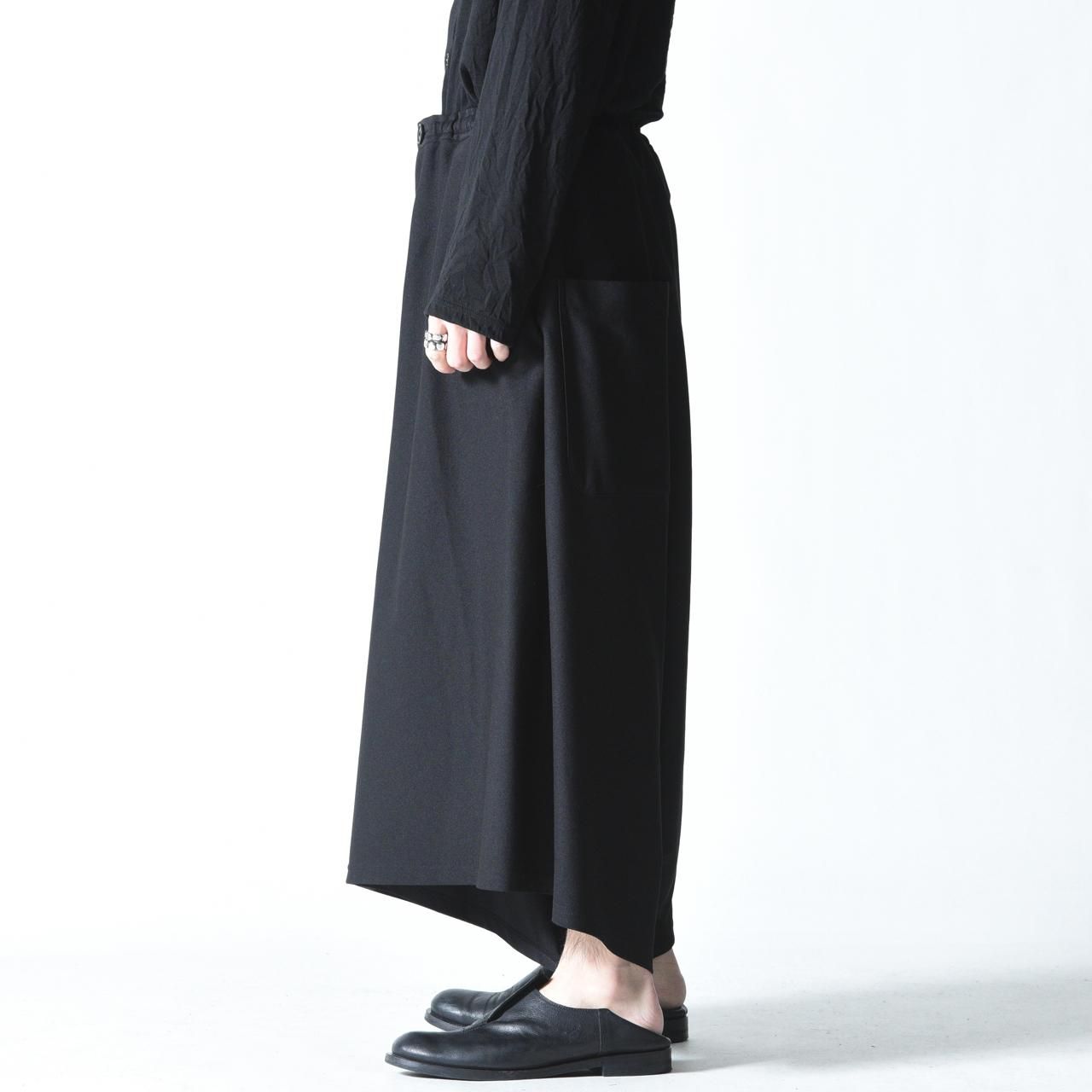 Y's ガウチョパンツ 黒 2 ヨウジヤマモト ワイドパンツ ヨウジヤマモト