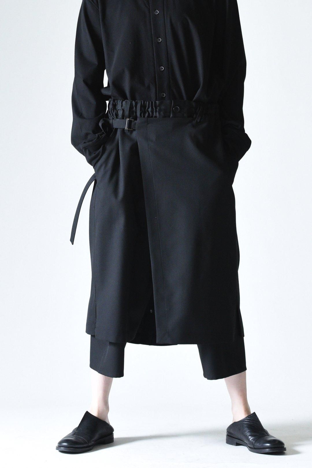 GroundY」ウールポリギャバジン ラップパンツ