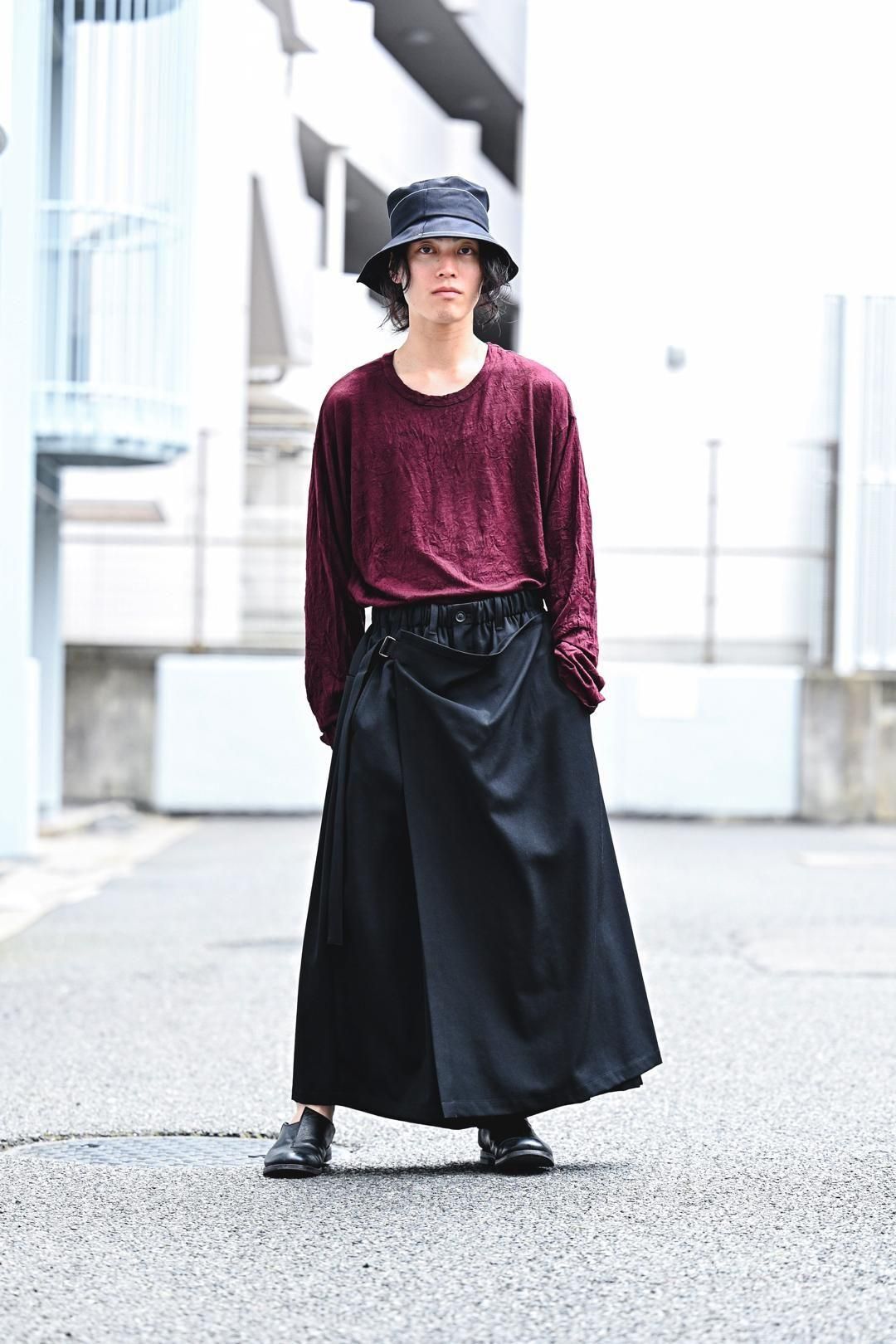 Yohji Yamamoto POUR HOMME ウールギャバジンラップパンツ - Ka na ta