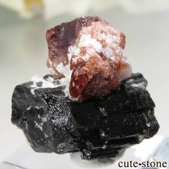 パキスタン産 スペサルティンガーネット＆ブラックトルマリンの原石 No