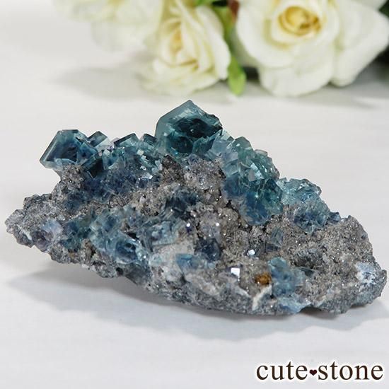 中国 湖南省産 ブルーフローライトの標本（原石）36g - cute stone
