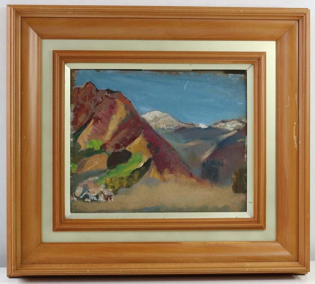 真作」服部保「トレド」風景画 油絵 絵画 油彩画 直筆サイン F2号