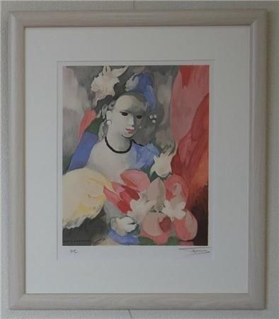 マリー•ローランサン リトグラフ 作品名 婦人 エディション50/100