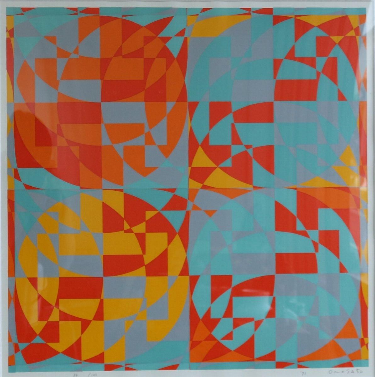 オノサトトシノブシルクスクリーン1977.EP オノサトトシノブシルク