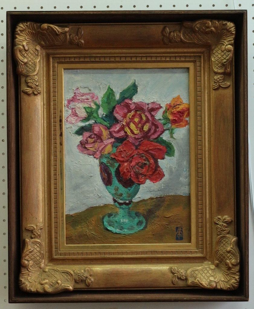 田渕眞兒 油絵 油彩 薔薇シリーズ 花 No.12 田渕眞兒 油絵 油彩 薔薇