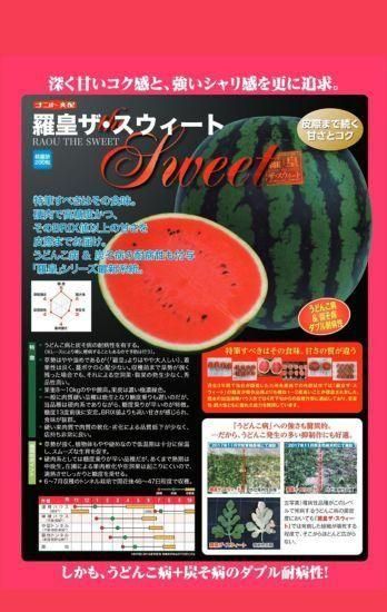 大玉スイカの種【羅皇 ザ・スウィート】〔F1〕 - 種の専門店 松尾農園