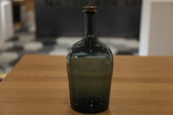 津田清和さん蓋丸酒瓶 真鍮コルク付き 津田清和さん蓋丸酒