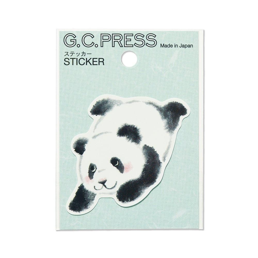 耐水耐光仕様ステッカー 墨絵 ぱんだ - レター・カード専門店 - G.C.