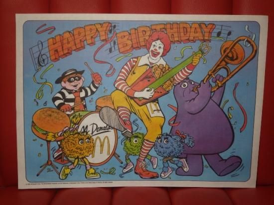 McDonald's☆ポスター☆22☆ビンテージ☆マクドナルド☆プレースマット