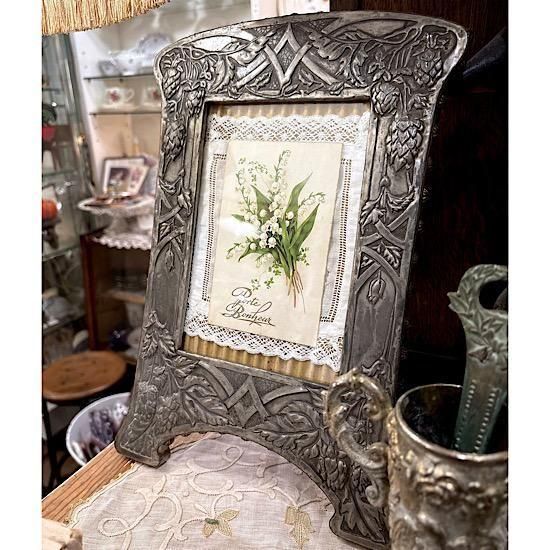 1900年代初頭 フランス製 アンティーク 回転式フォトフレーム＋