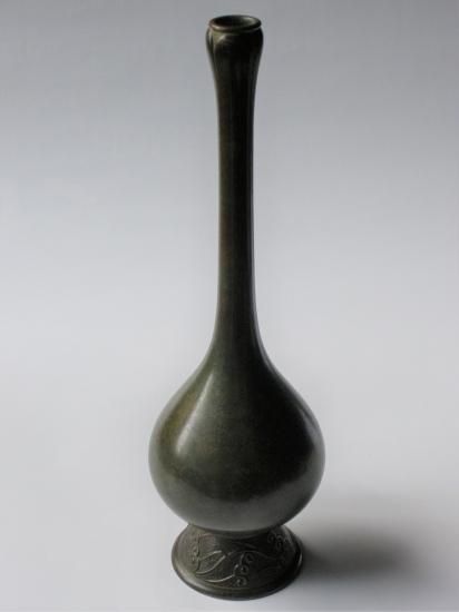 古銅 大名物写 鶴一声花入 (共箱)一ノ瀬宗辰 - 茶道具販売 栗林園