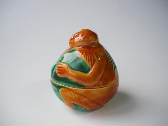 交趾 狸香合 (共箱)手塚祥堂 - 茶道具販売 栗林園