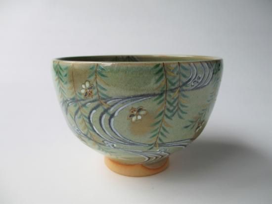 色絵 蛍茶碗 (共箱)巌窯 - 茶道具販売 栗林園