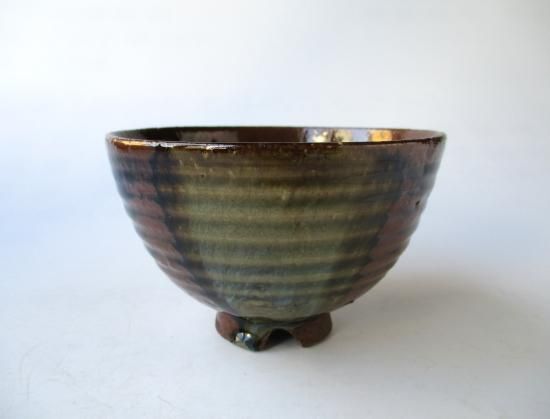 茶道具 旺祥寺窯 槙啓州作 青釉 建水 共布共箱 N 6736 【公式通販】