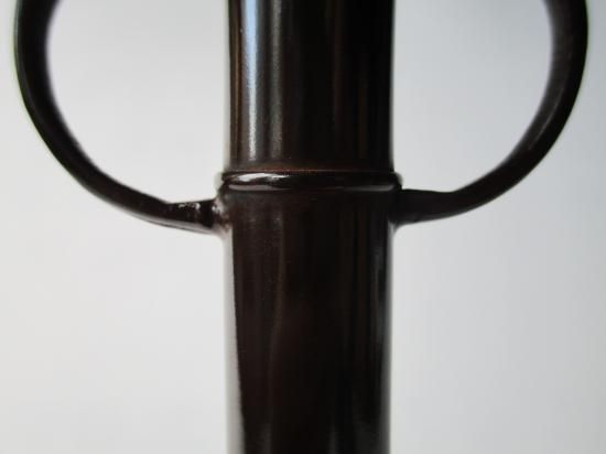 はな 茶道具 唐銅風炉師 藤井宗喜作 青銅 杵形花入 共