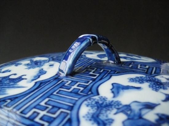 而妙斎御家元箱 祥瑞写 瓢形水指 (共箱)三代 紫翠窯 西村徳泉 - 茶道具