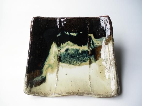 朝鮮唐津 四方皿 (共箱)井上東也 - 茶道具販売 栗林園