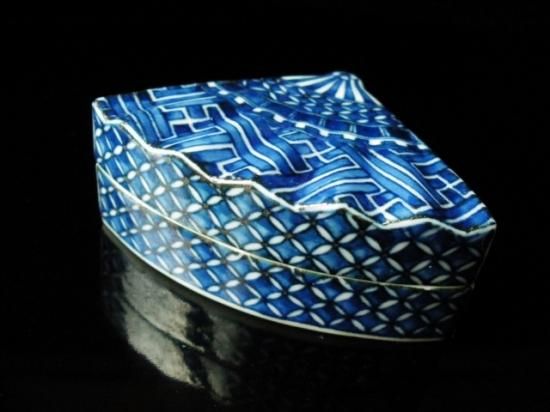 祥瑞 開扇香合 (共箱) 三代 西村徳泉 - 茶道具販売 栗林園